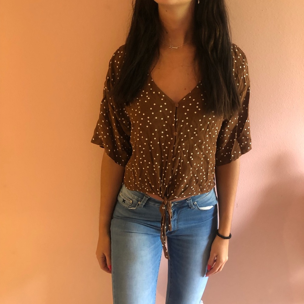 Forever 21 polka dot blouse